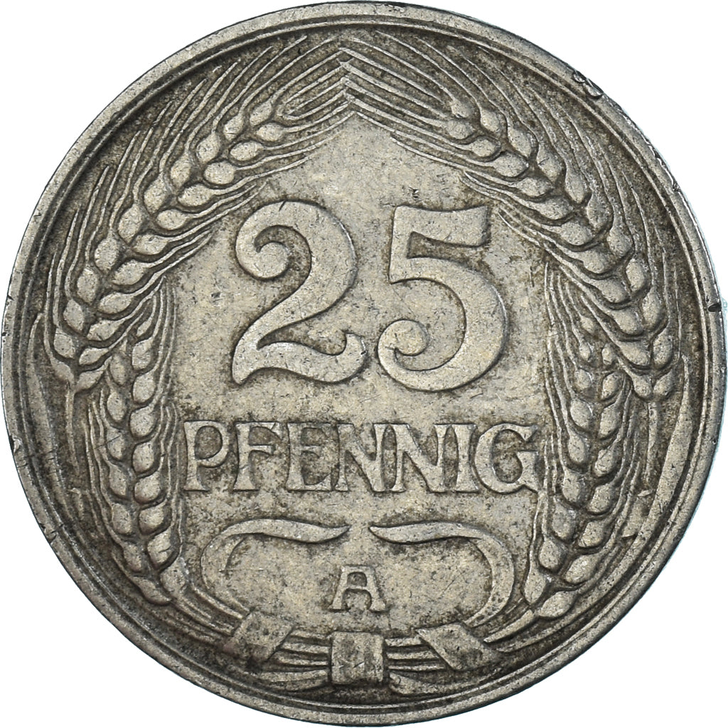 Coin, Germany, 25 Pfennig, 1911