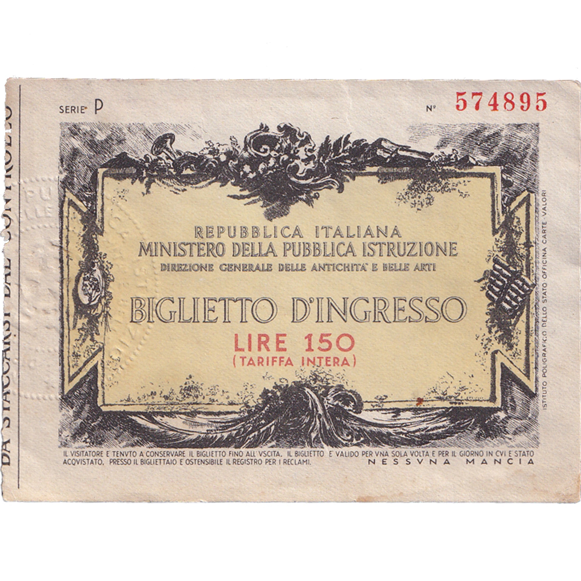 Billete, 150 Lire, Italia, MBC