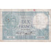France, 10 Francs, Minerve, 1939, A.81589, VF(20-25), Fayette:7.24, KM:84