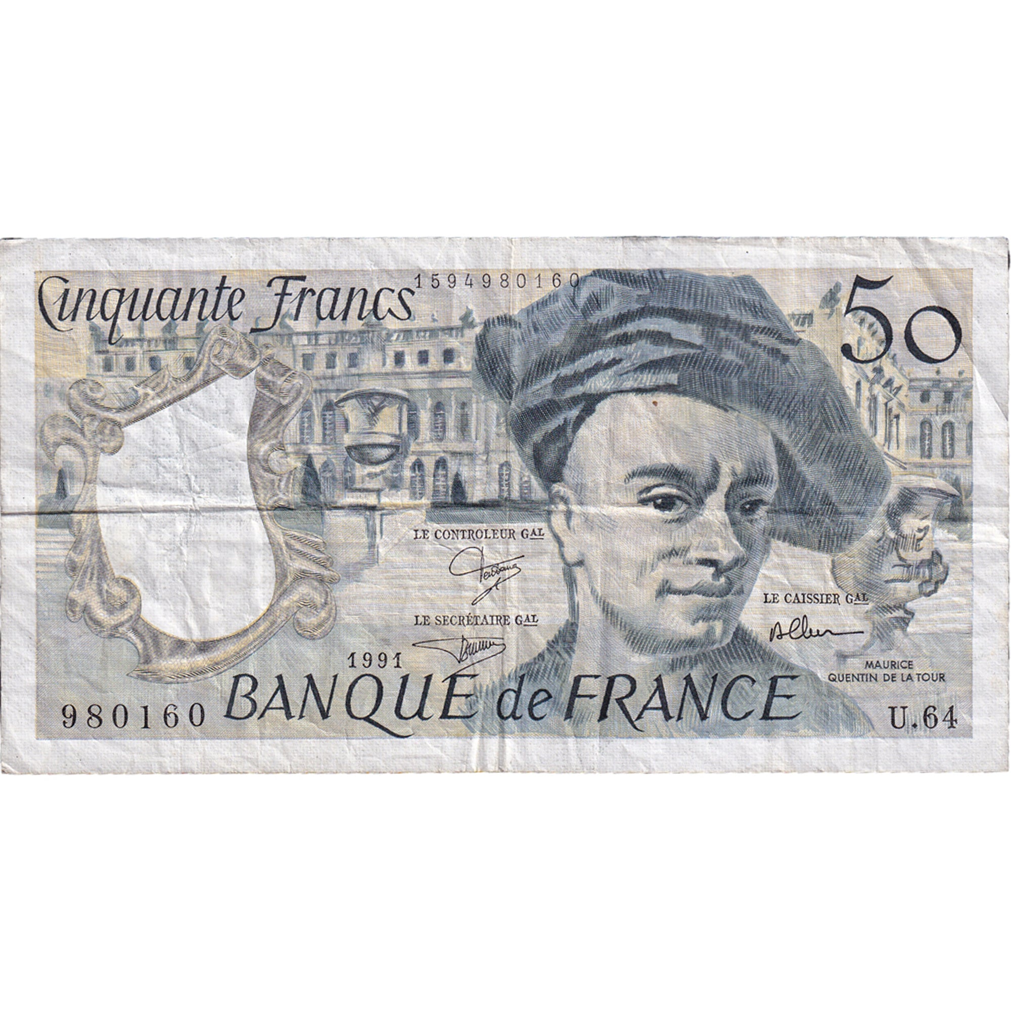 Frankrijk, 50 Francs, Quentin de La Tour, 1991, U.64, SPL, Fayette:67.17