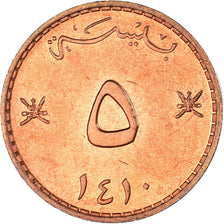 Coin, Oman, 5 Rials, 1990