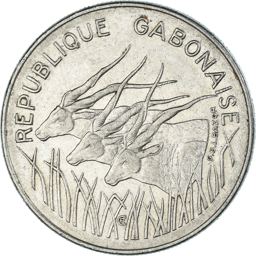 Coin, Gabon, 100 Francs, 1972