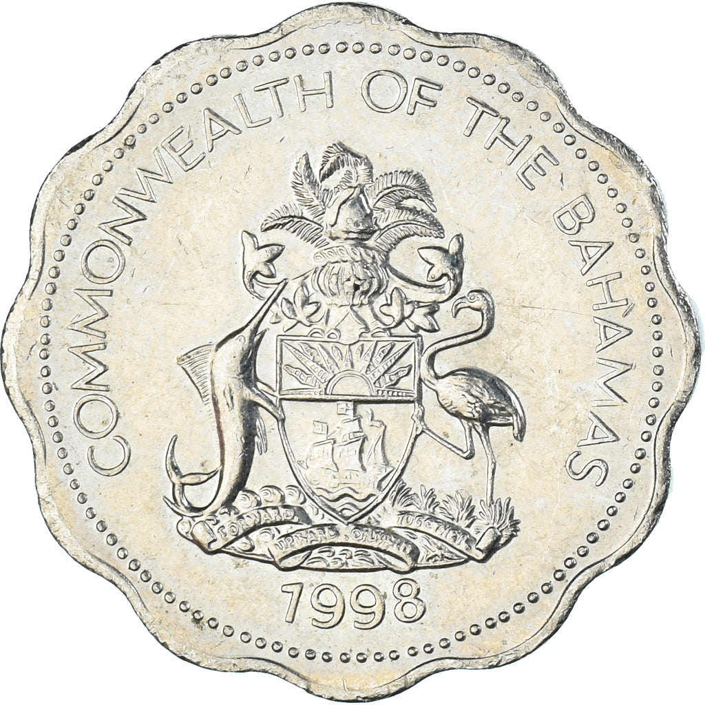 Moeda, Baamas, 10 Cents, 1998