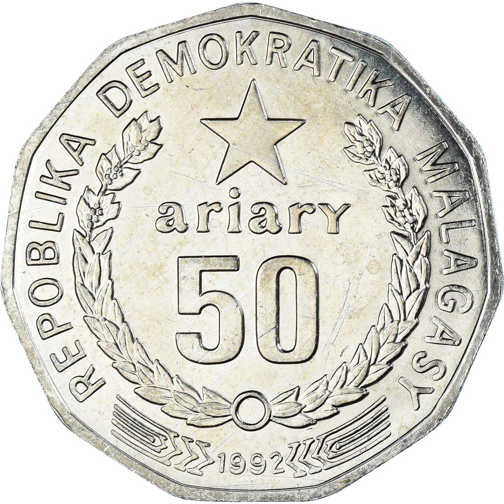 Moeda, Madagáscar, 50 Ariary, 1992