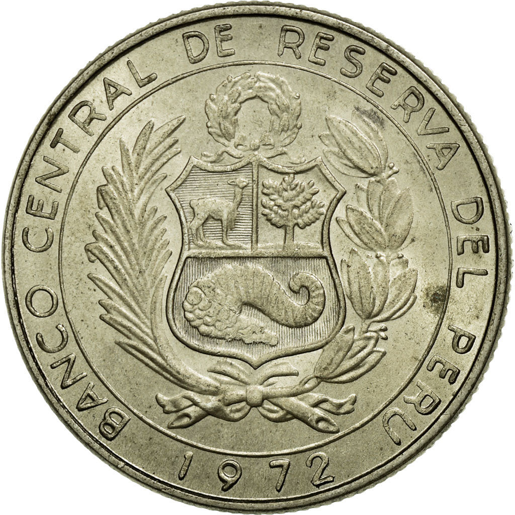 Coin, Peru, 10 Soles, 1972, AU(55-58), Copper-nickel, KM:258