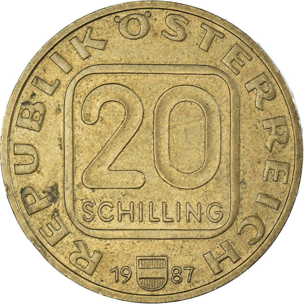 Moeda, Áustria, 20 Schilling, 1987