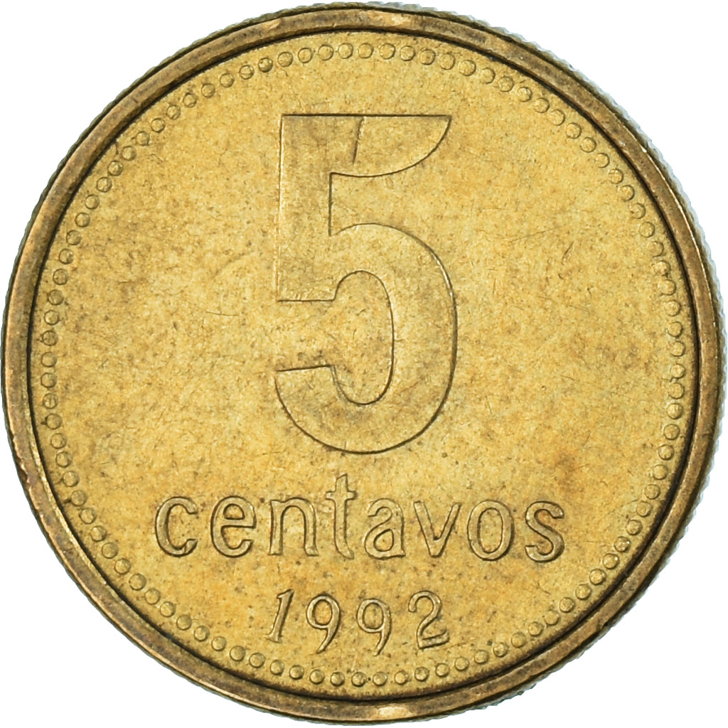 Moeda, Argentina, 5 Centavos, 1992