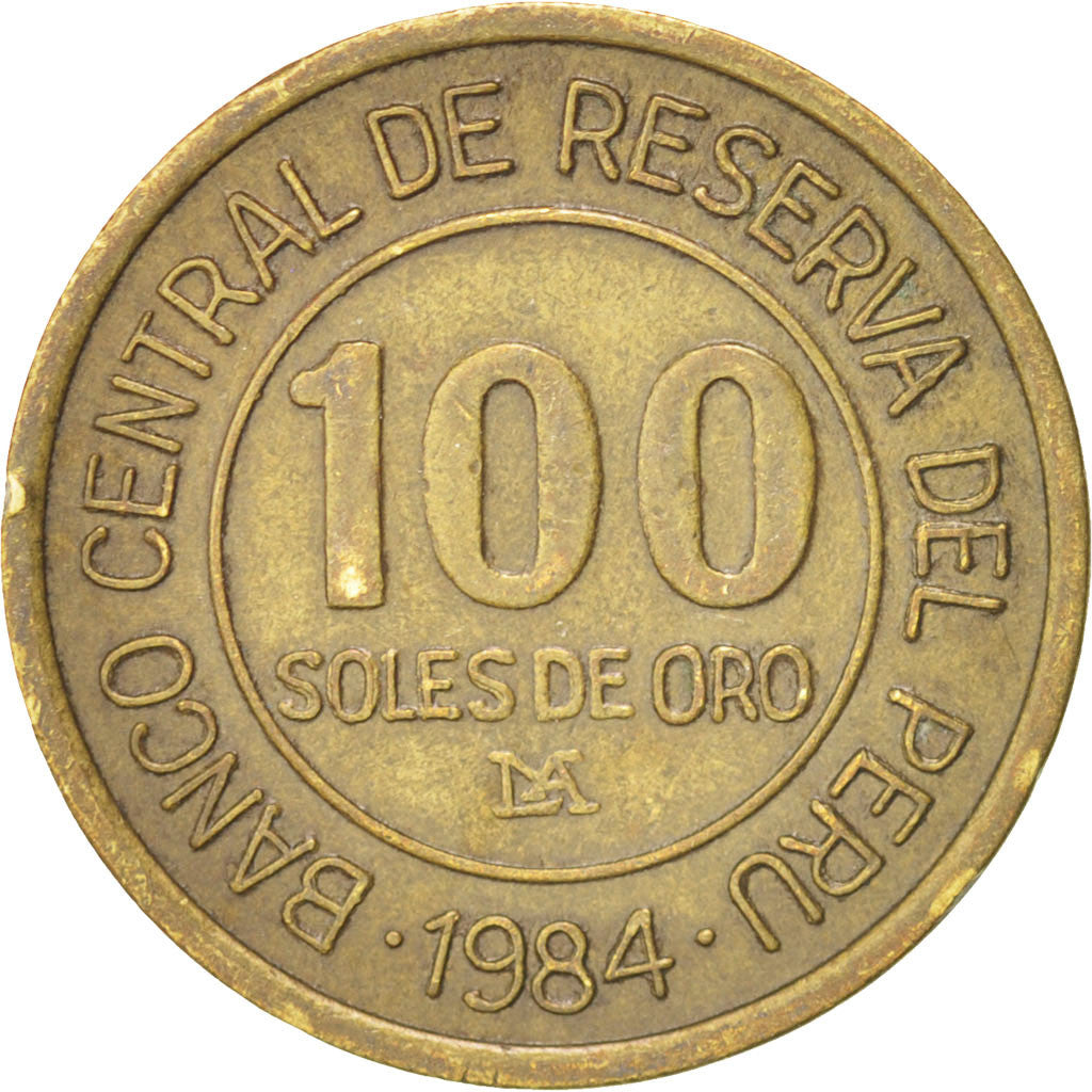 Monnaie, Pérou, 100 Soles, 1984, Lima, TTB+, Laiton, KM:288