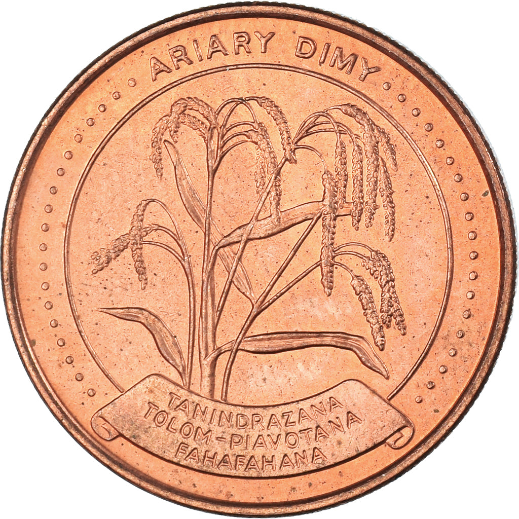 Moeda, Madagáscar, 5 Ariary, 1992