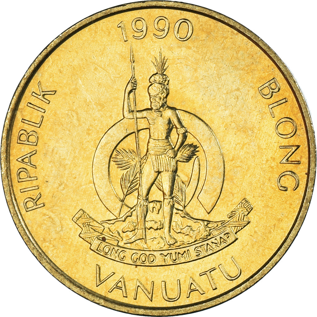 Moneda, Vanuatu, 5 Vatu, 1990