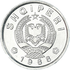 Münze, Albania, 20 Qindarka, 1988