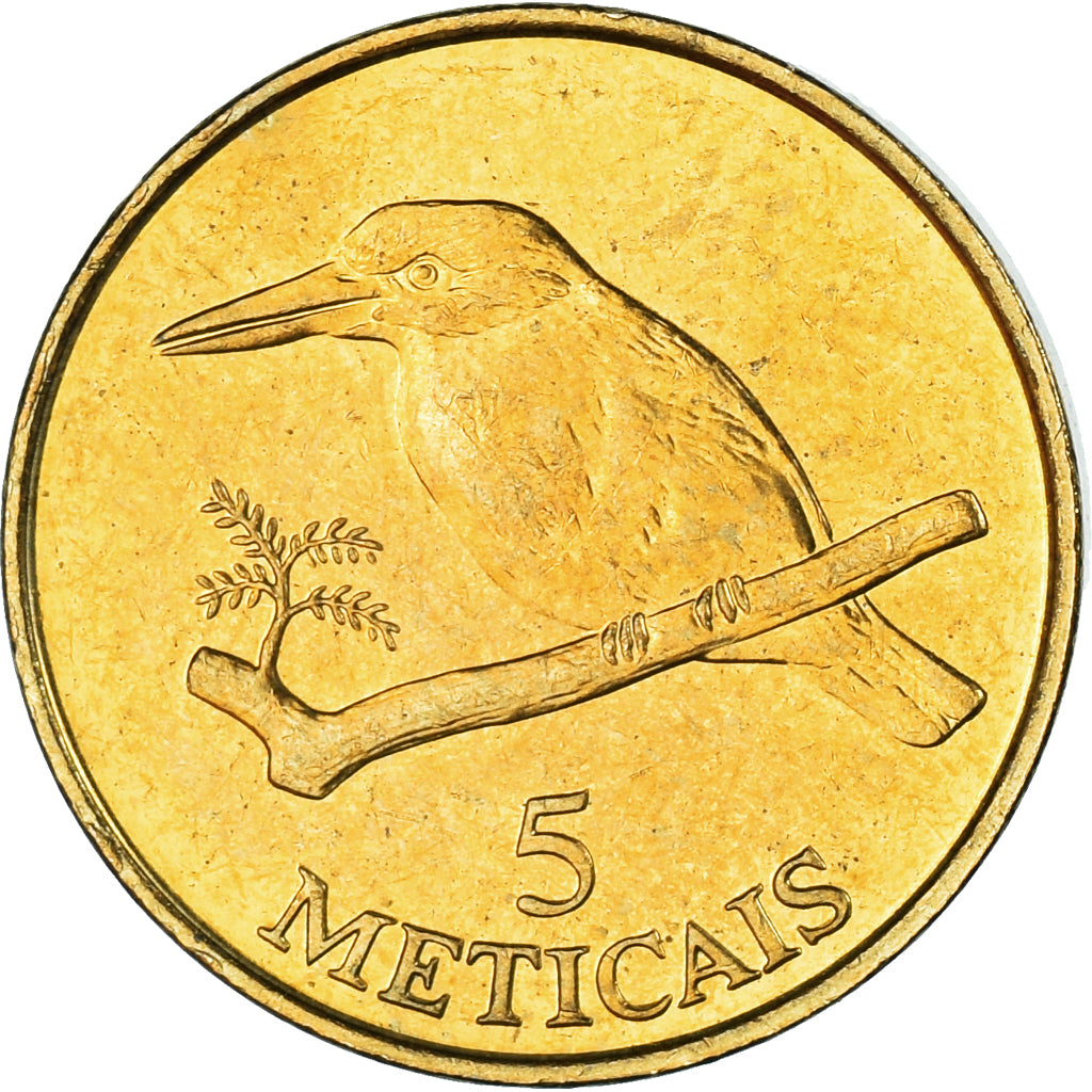 Münze, Mosambik, 5 Meticais, 1994