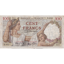 France, 100 Francs, Sully, 1939, M.4943, VF(30-35), Fayette:26.17, KM:94