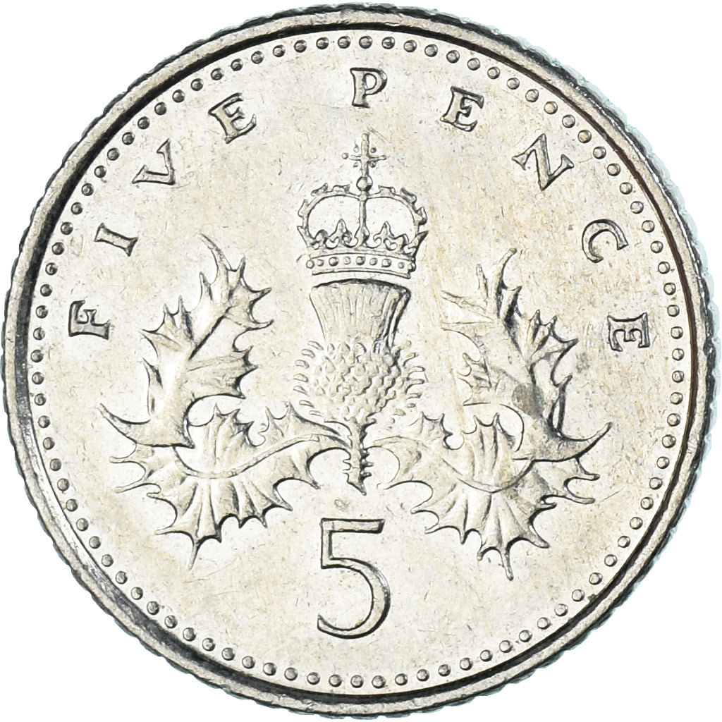 Münze, Großbritannien, 5 Pence, 2004