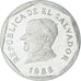Moneda, El Salvador, 25 Centavos, 1988