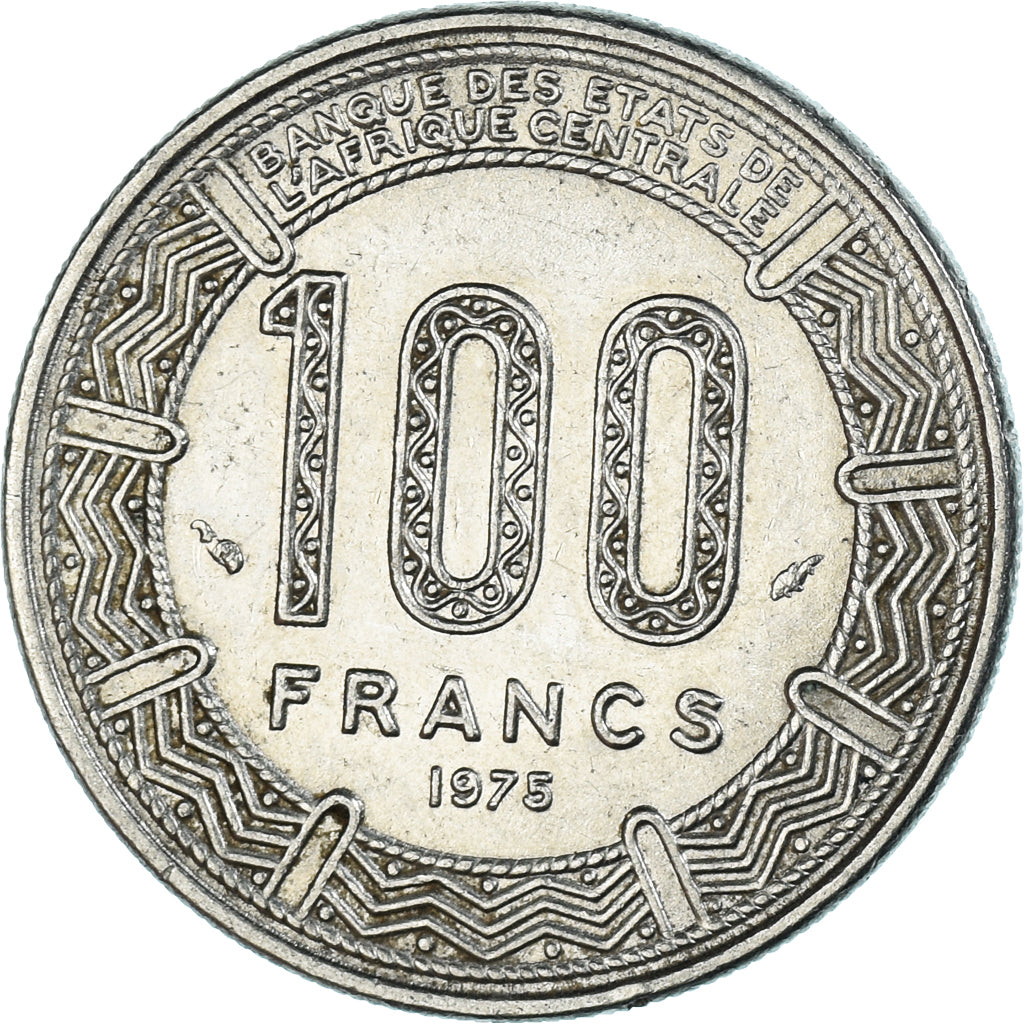 Moeda, Gabão, 100 Francs, 1975