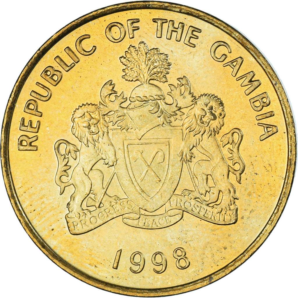 Coin, Gambia, 10 Bututs, 1998