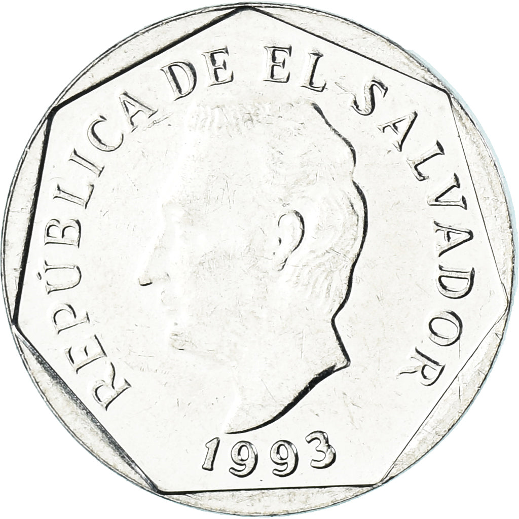 Moeda, El Salvador, 5 Centavos, 1993