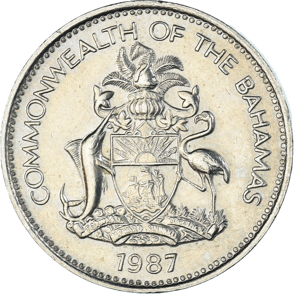 Munten, Bahama's, 5 Cents, 1987