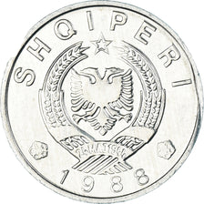 Münze, Albania, 5 Qindarka, 1988