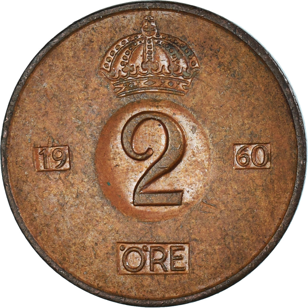 Moneta, Szwecja, 2 Öre, 1960