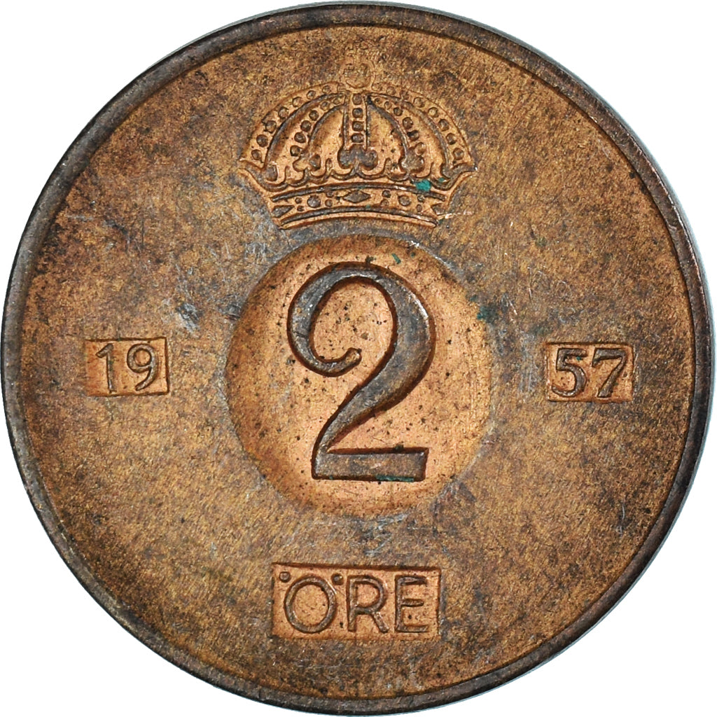 Coin, Sweden, 2 Öre, 1957