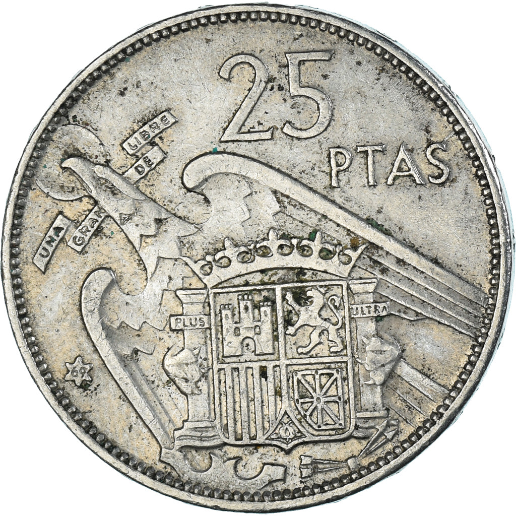 Moneta, Spagna, 25 Pesetas, 1969