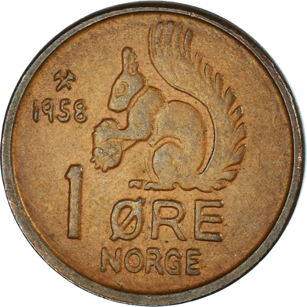 Münze, Norwegen, Ore, 1958