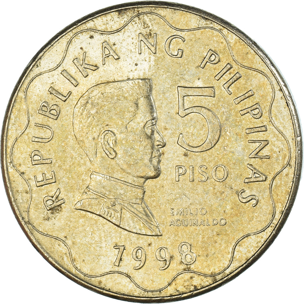 Monnaie, Philippines, 5 Piso, 1998
