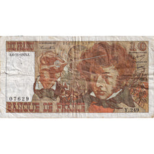 França, 10 Francs, Berlioz, 1975, Y.249, VF(20-25), Fayette:63.14, KM:150b