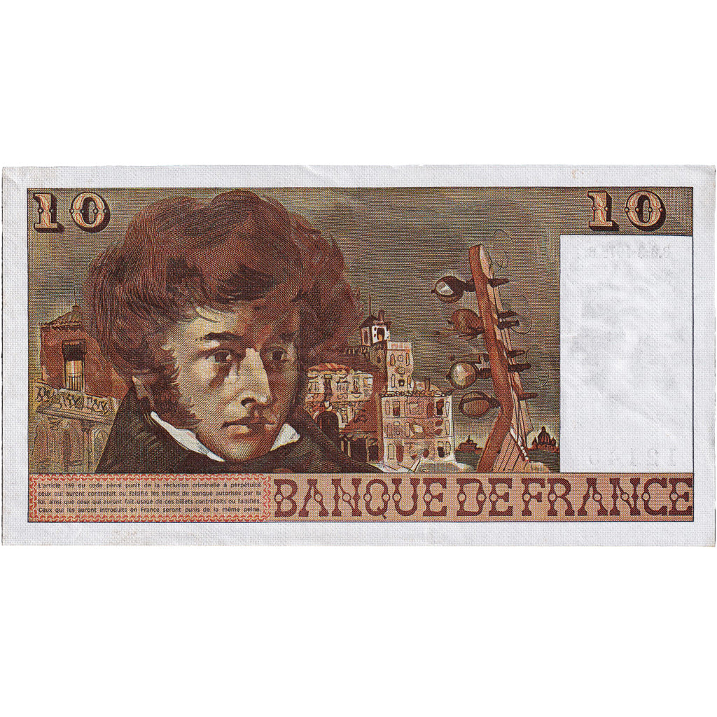 Frankreich, 10 Francs, Berlioz, 1975, O.153, SS, Fayette:63.9, KM:150b