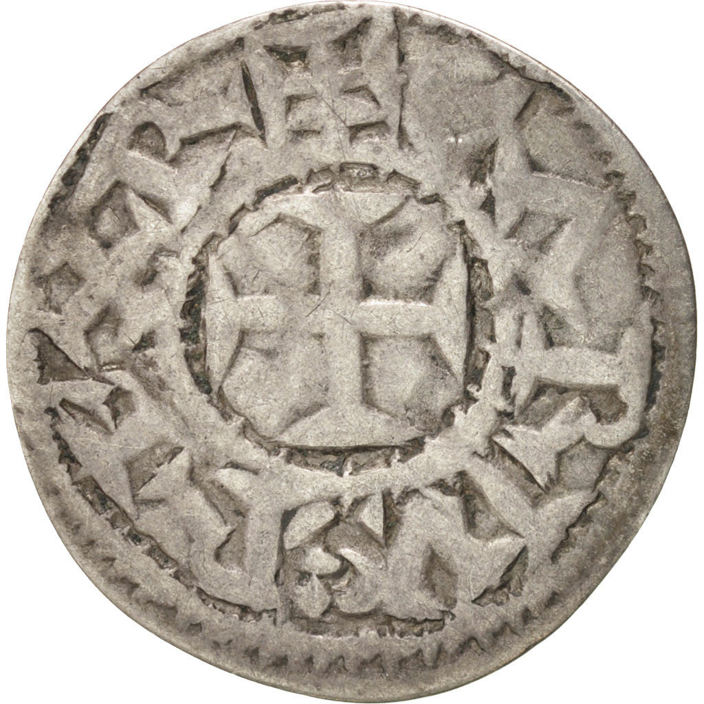 Frankreich, Karl III, Denarius, Melle, VF(30-35), Silver, Depeyrot:629