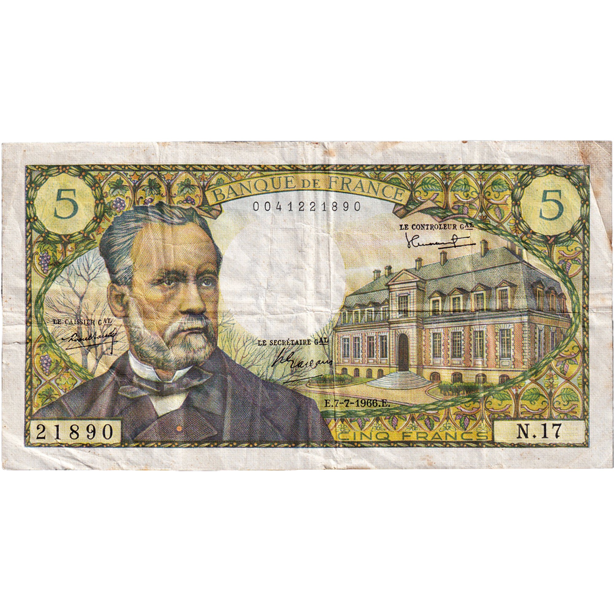 France, 5 Francs, 1966, N.17, VF(30-35), Fayette:61.2, KM:146a