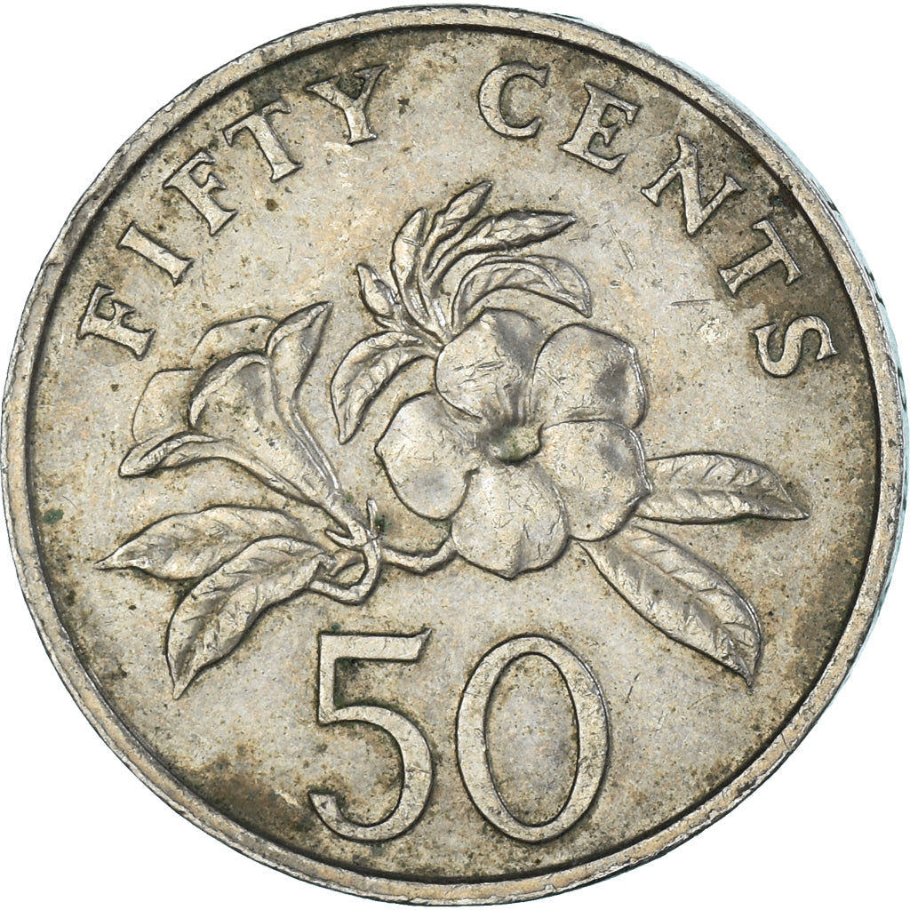 Münze, Singapur, 50 Cents, 1989