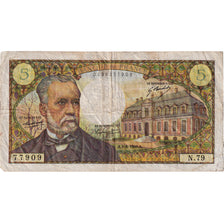 France, 5 Francs, Pasteur, 1968, N.79, TB, Fayette:61.8, KM:146b