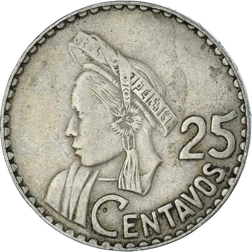 Monnaie, Guatemala, 25 Centavos, 1965