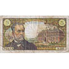France, 5 Francs, Pasteur, 1969, N.105, TB, Fayette:61.10, KM:146b
