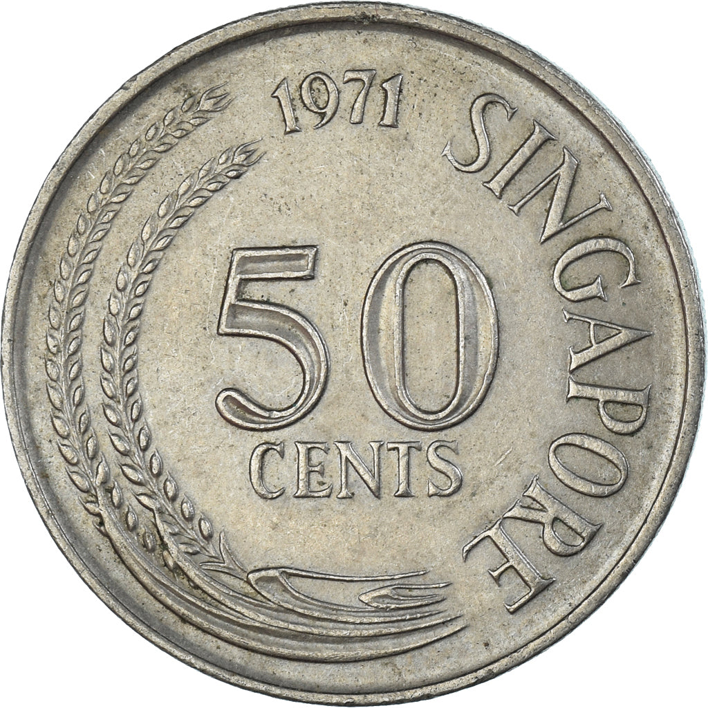 Moneta, Singapore, 50 Cents, 1971