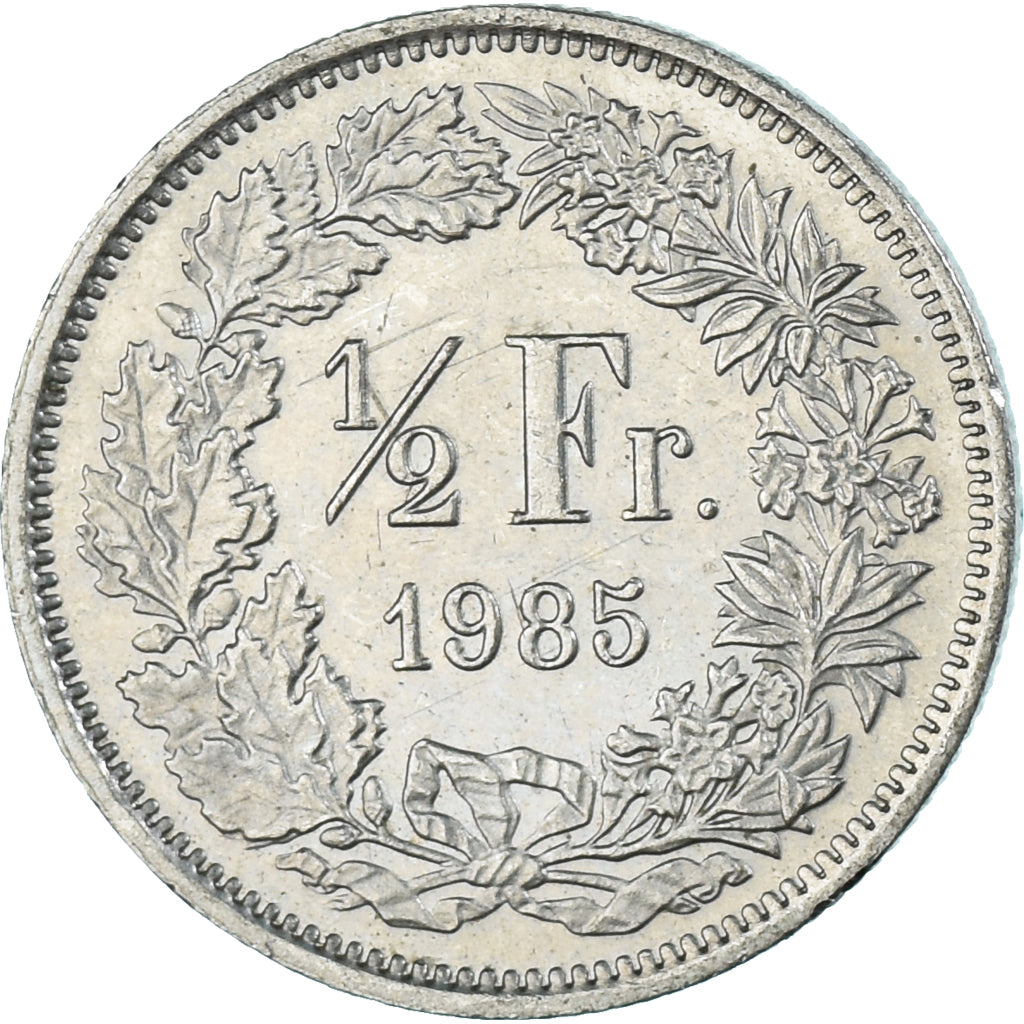 Moeda, Suíça, 1/2 Franc, 1985