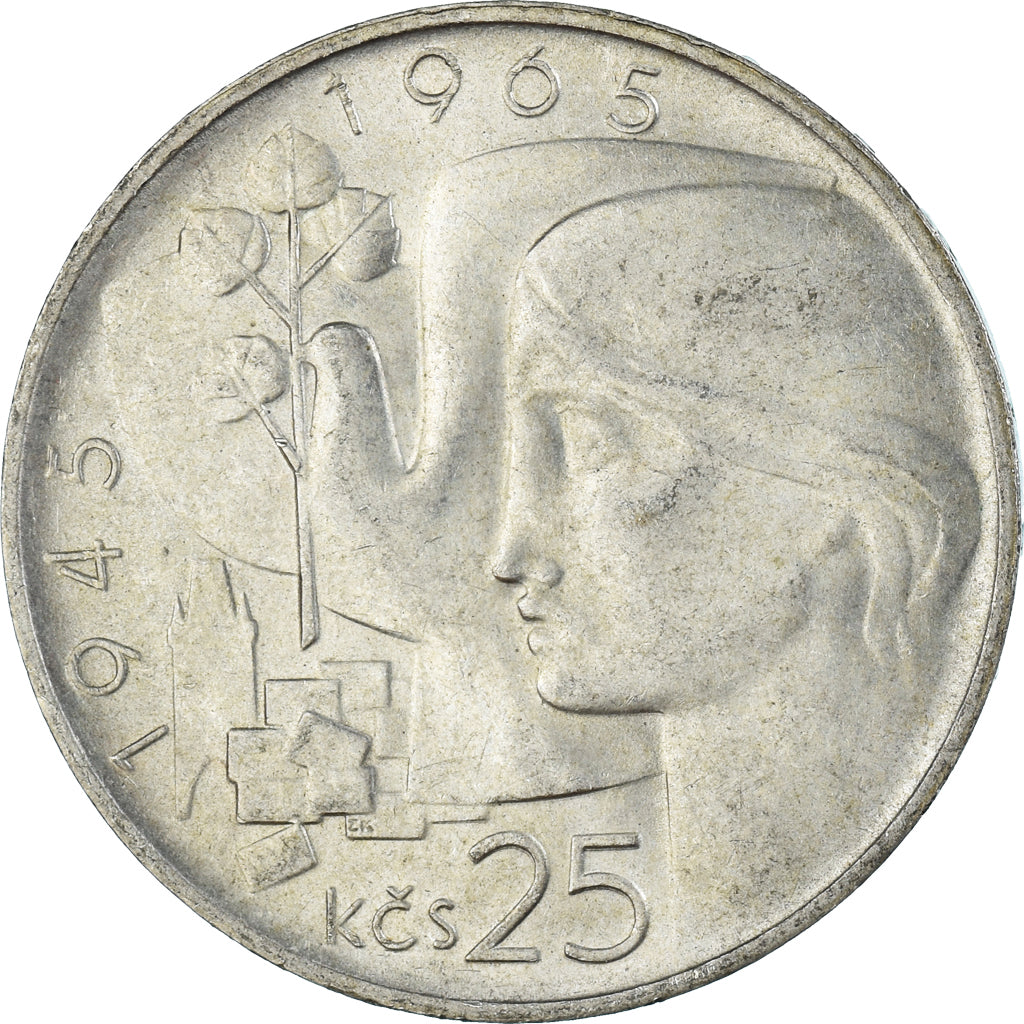 Moneta, Czechosłowacja, 25 Korun, 1965