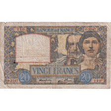 Frankreich, 20 Francs, Science et Travail, 1941, O.3547, S, Fayette:12.13