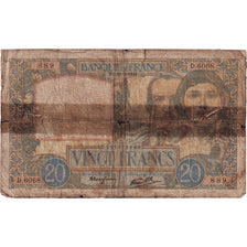 France, 20 Francs, Science et Travail, 1941, D.6068, VF(20-25), Fayette:12.18