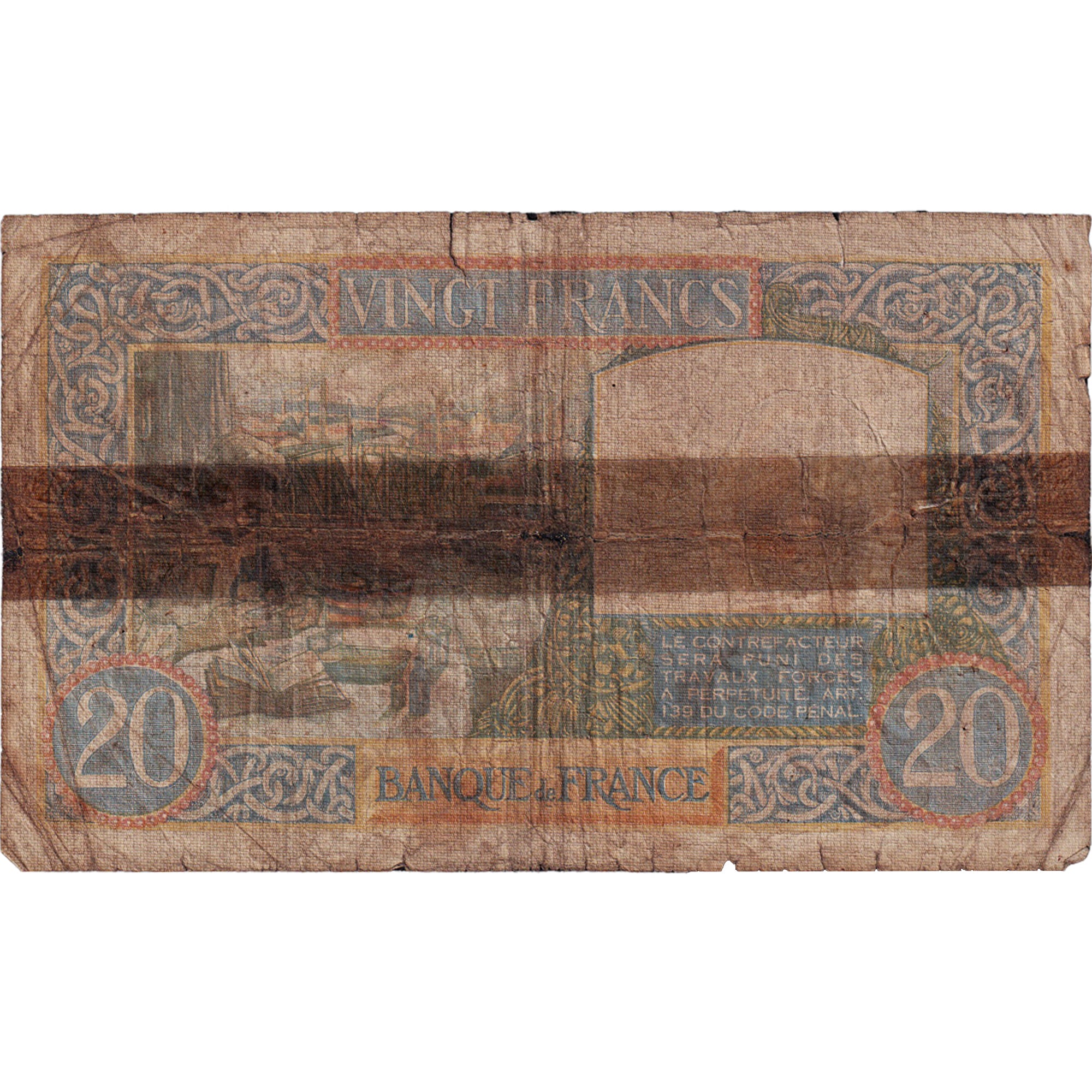 France, 20 Francs, Science et Travail, 1941, D.6068, VF(20-25), Fayette:12.18