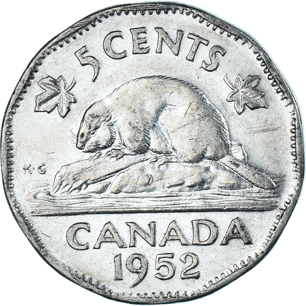 Coin, Canada, 5 Cents, 1952