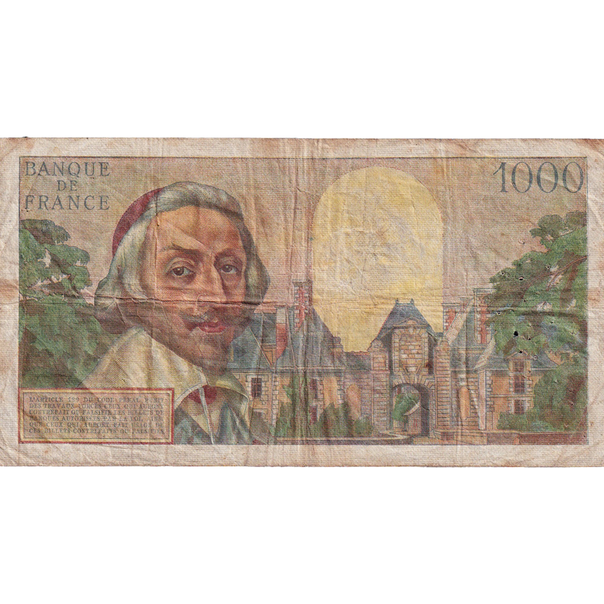 Francia, 1000 Francs, Richelieu, 1956, P.303, MB+, Fayette:42.24, KM:134a