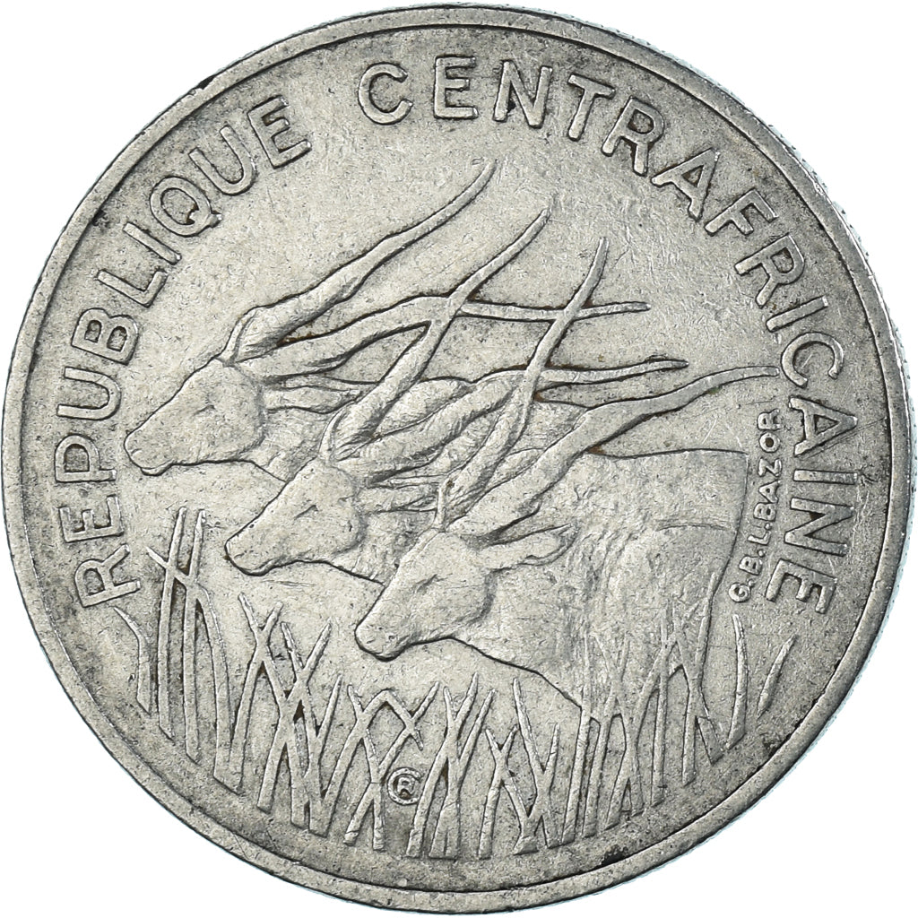 Moneta, Repubblica Centrafricana, 100 Francs, 1975