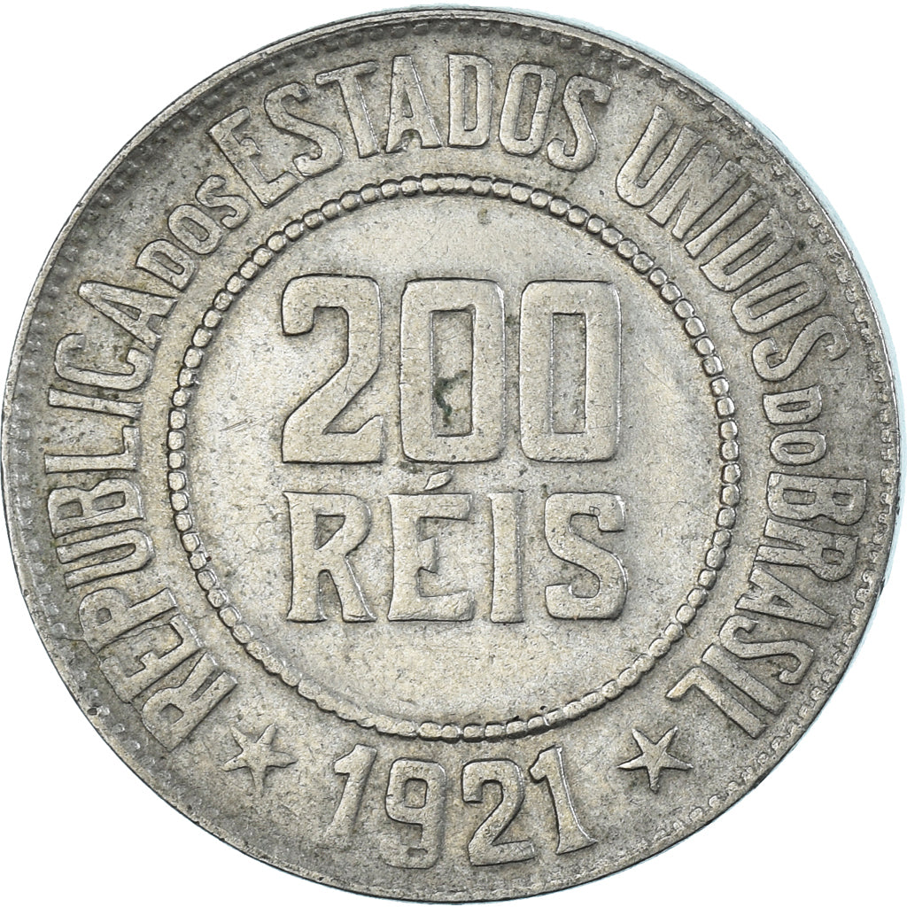 Monnaie, Brésil, 200 Reis, 1921