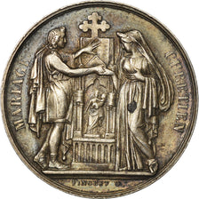 Frankrijk, Medaille, Mariage Chrétien, Religions & beliefs, Pingret, PR, Zilver