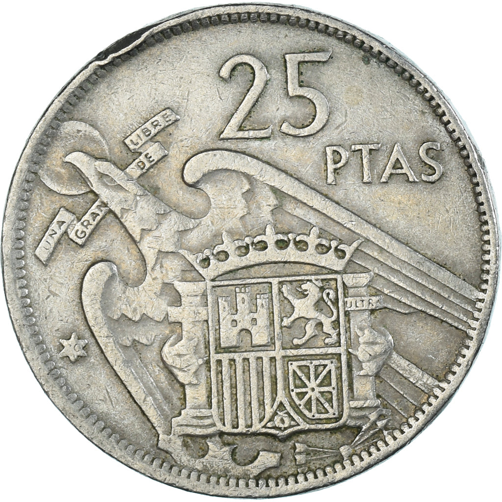 Monnaie, Espagne, 25 Pesetas, 1970