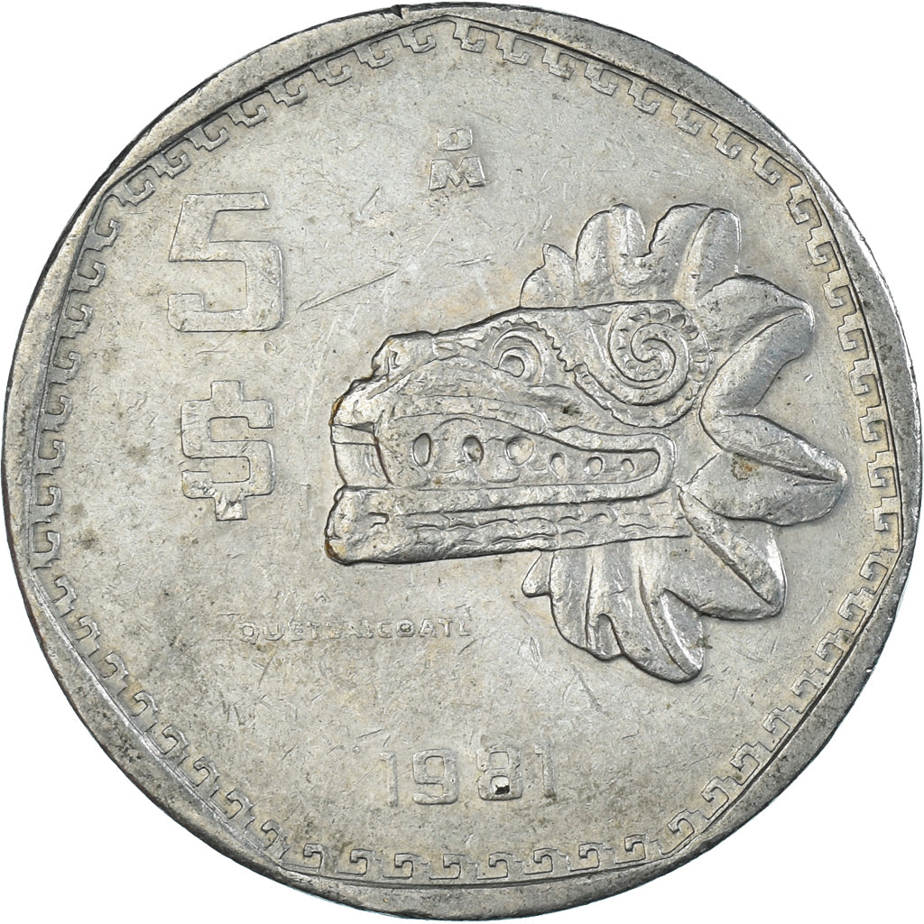 Moneta, Mexico, 5 Pesos, 1981